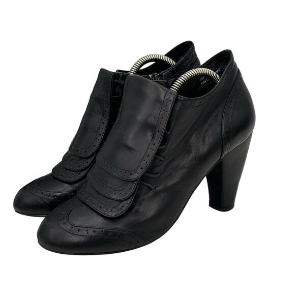 Jeffery Campbell Steampunk Ruffle Boot Women's 8.5 Black Alternative Victorian - Picture 1 of 12
